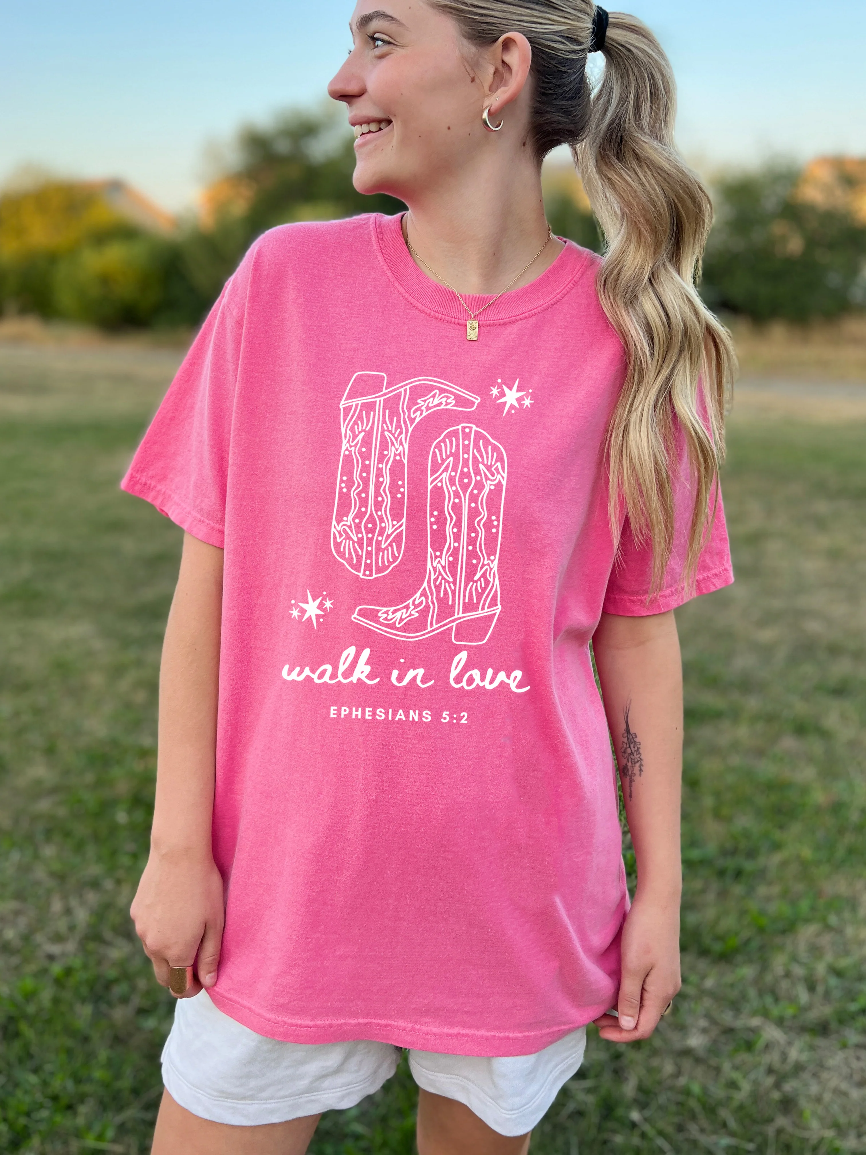 COWBOY BOOTS - WALK IN LOVE UNISEX TEE - Image 3