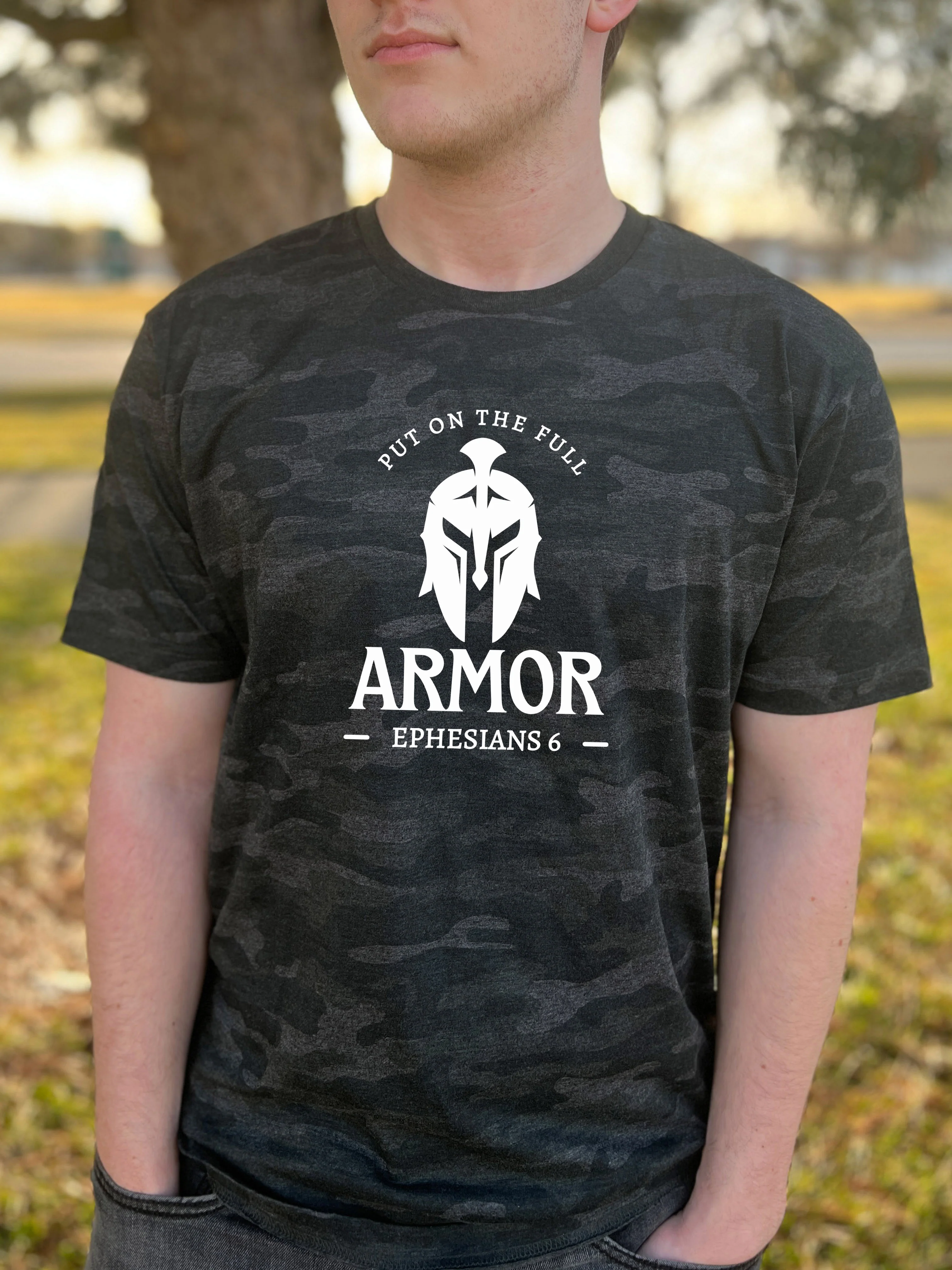 PUT ON THE FULL ARMOR CAMO UNISEX TEE - Image 2