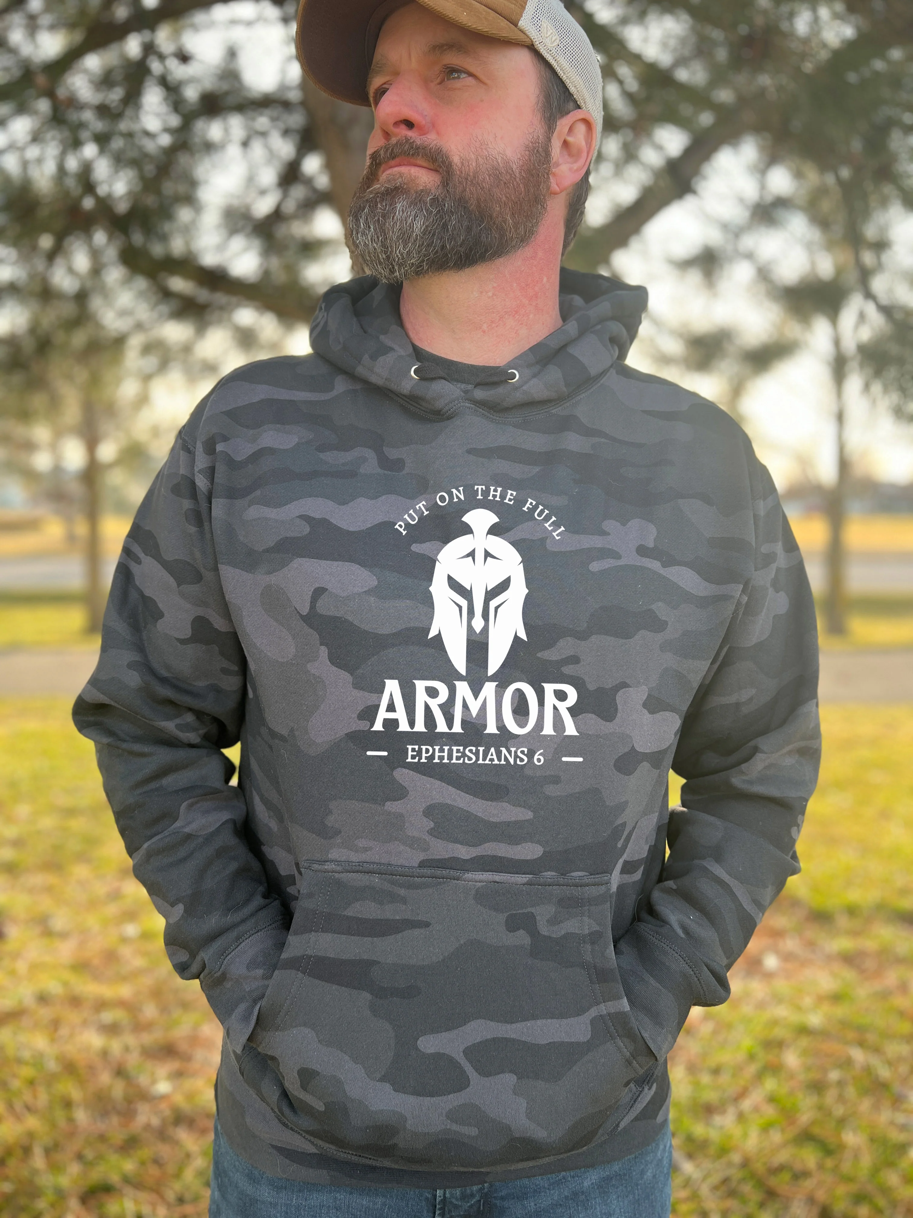 PUT ON THE FULL ARMOR UNISEX CAMO HOODIE - Image 3